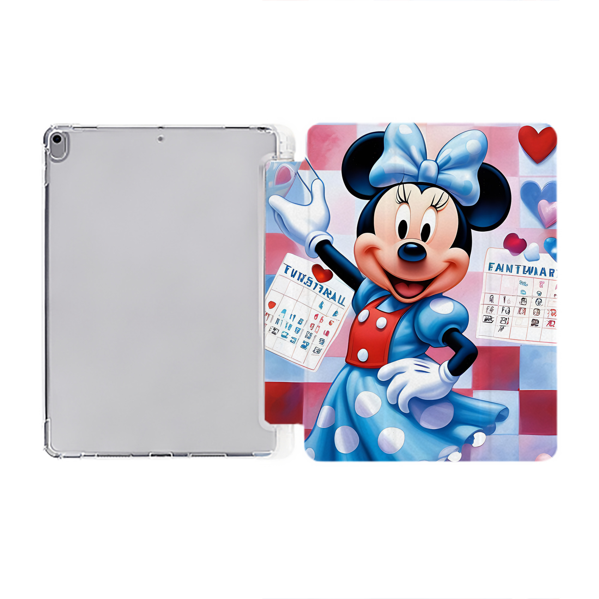 （画像用） ミッキーマウス Mickey Mouse IPad ケース ペン収納付き 三つ折りスタンド PUレザー×シリコン 対応機種9.5/10.5/10.9インチ